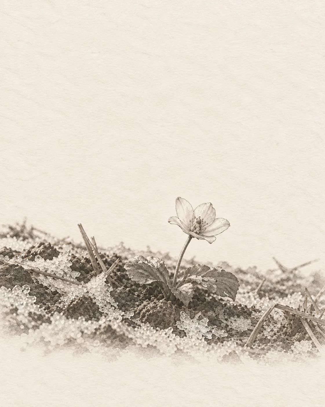 을축일주 물상, 서리 틈의 작은 꽃