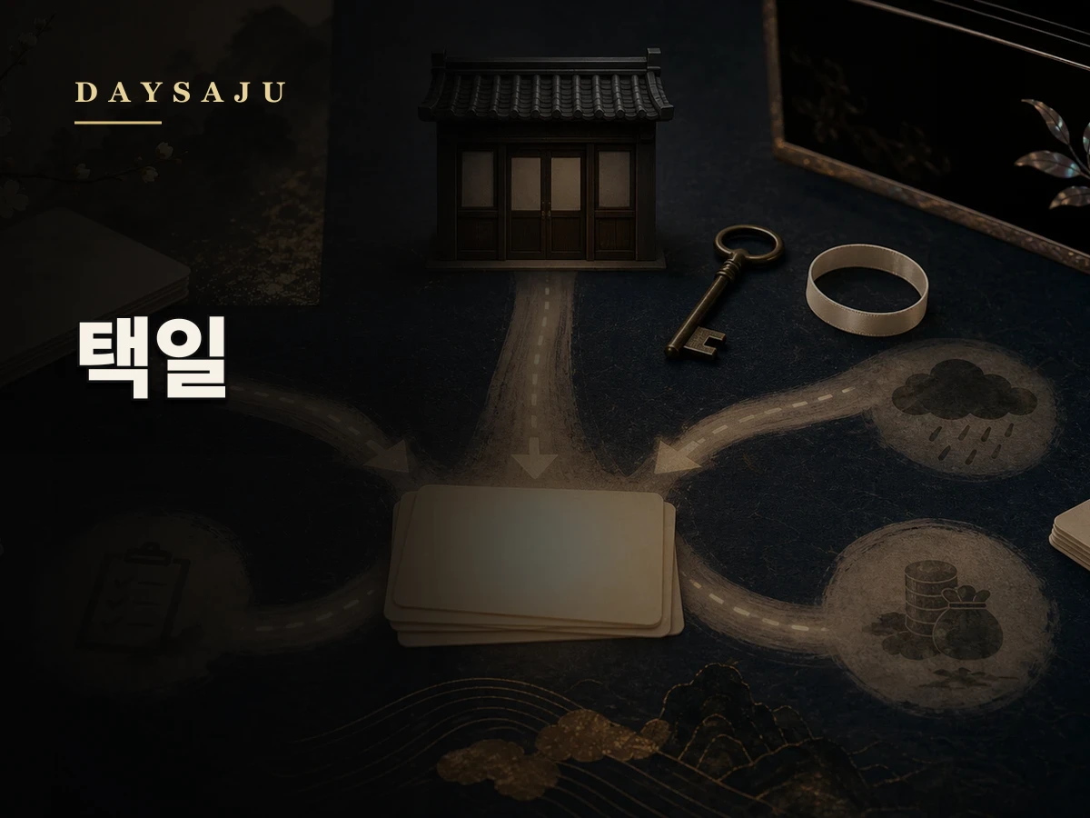 결혼과 이사, 개업의 현실 조건과 사주를 함께 비교해 좋은 날짜를 고르는 택일 가이드
