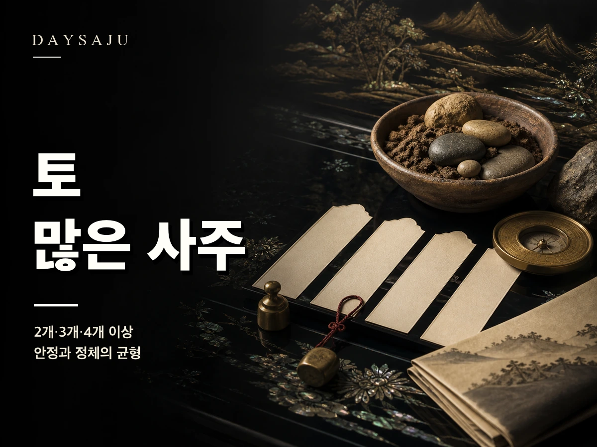토가 많은 사주 특징과 개운법을 상징하는 데이사주 블로그 썸네일