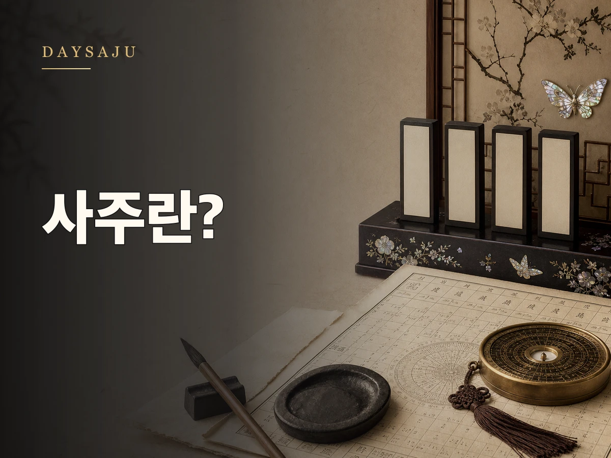사주란 무엇인가를 상징하는 데이사주 블로그 썸네일